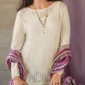 Sundance Winterfrost Pointelle Sweater